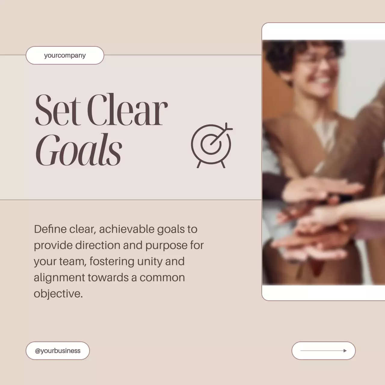 Beige Professional Teamwork Guide Social Media Post