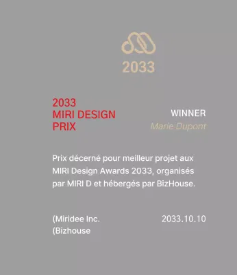 Plaque de récompense avec un luxueux concept à empattement en or et rouge