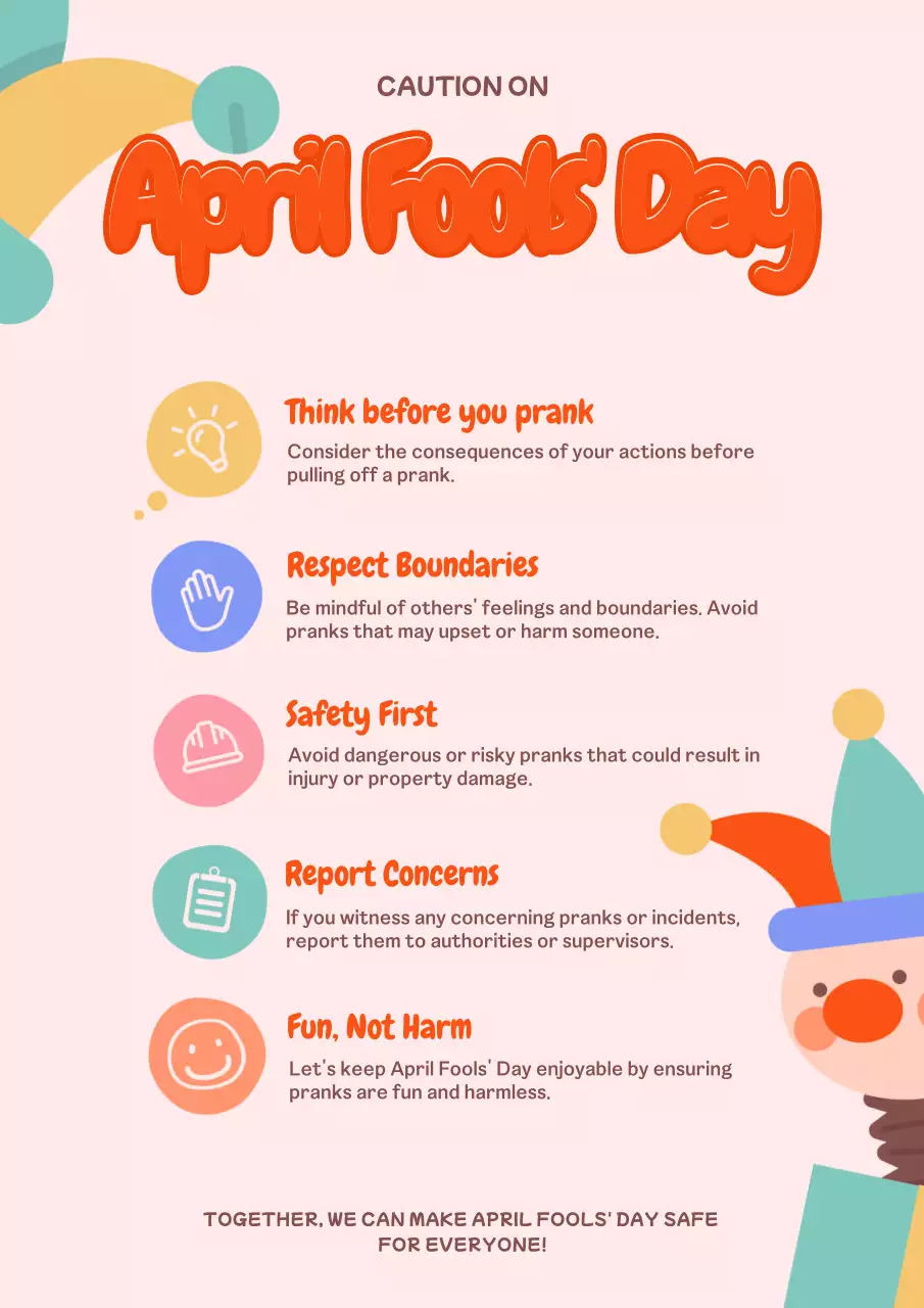 Orange Playful Prank Guideline Poster