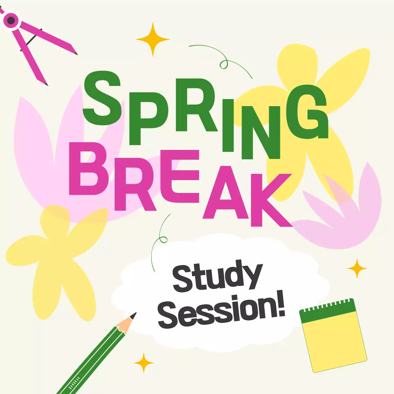 Colourful Trendy Study Announcement Poster