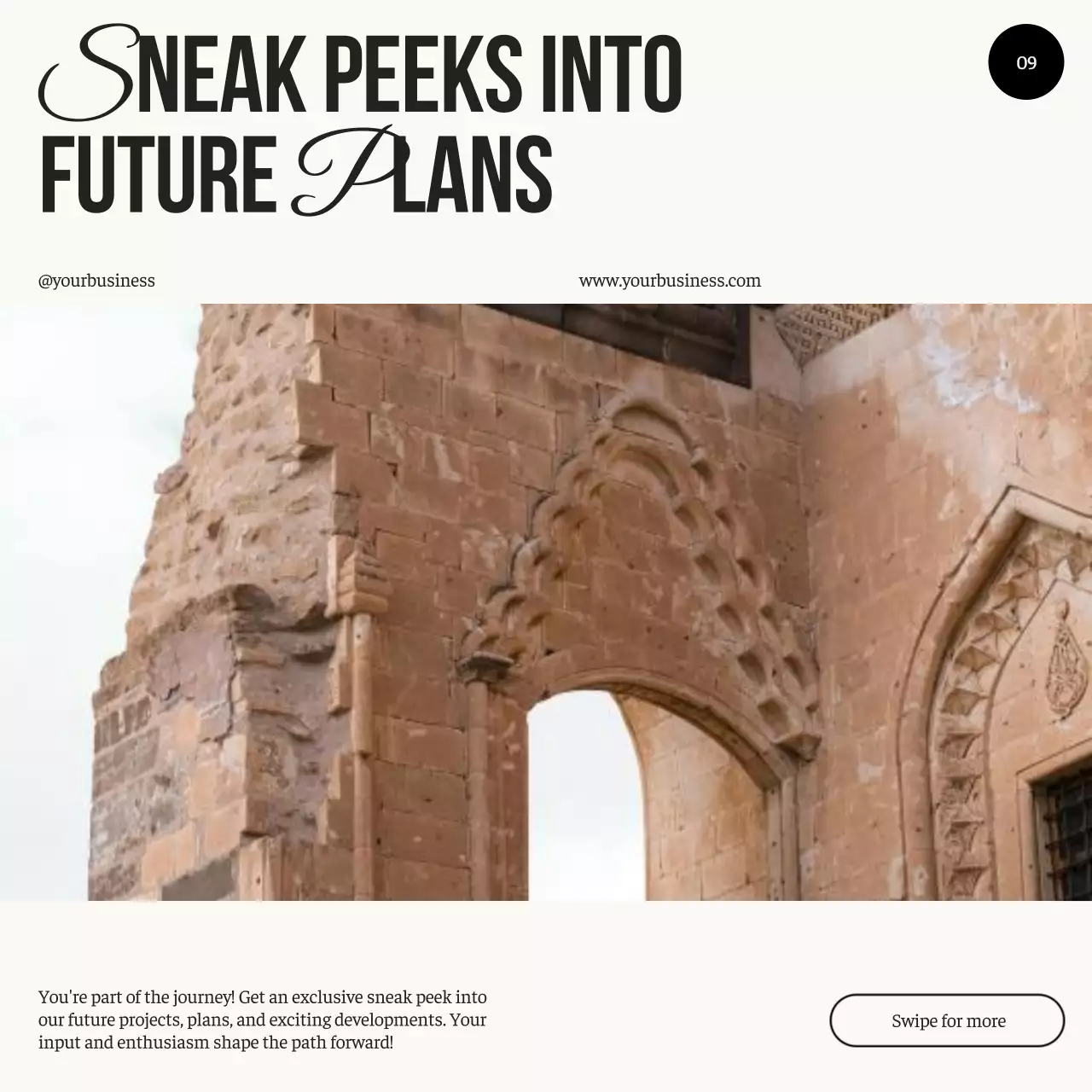 Beige Modern Follower Promotion Social Media Post