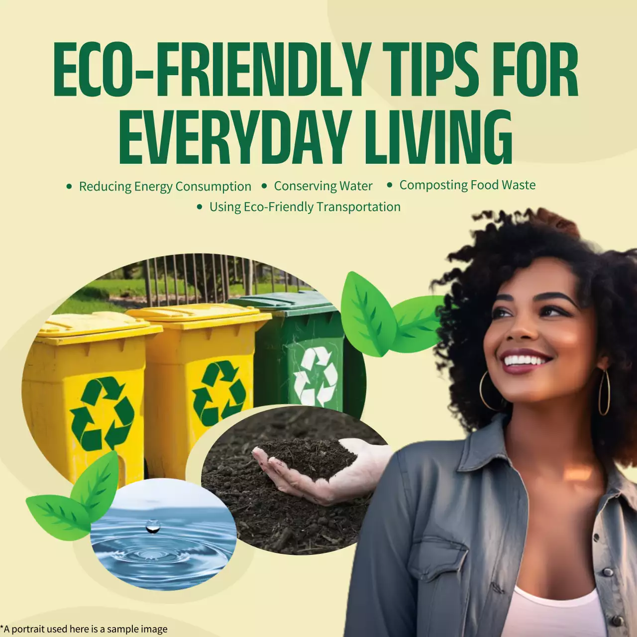 Green Minimal Earth Day Announcement Social Media Post