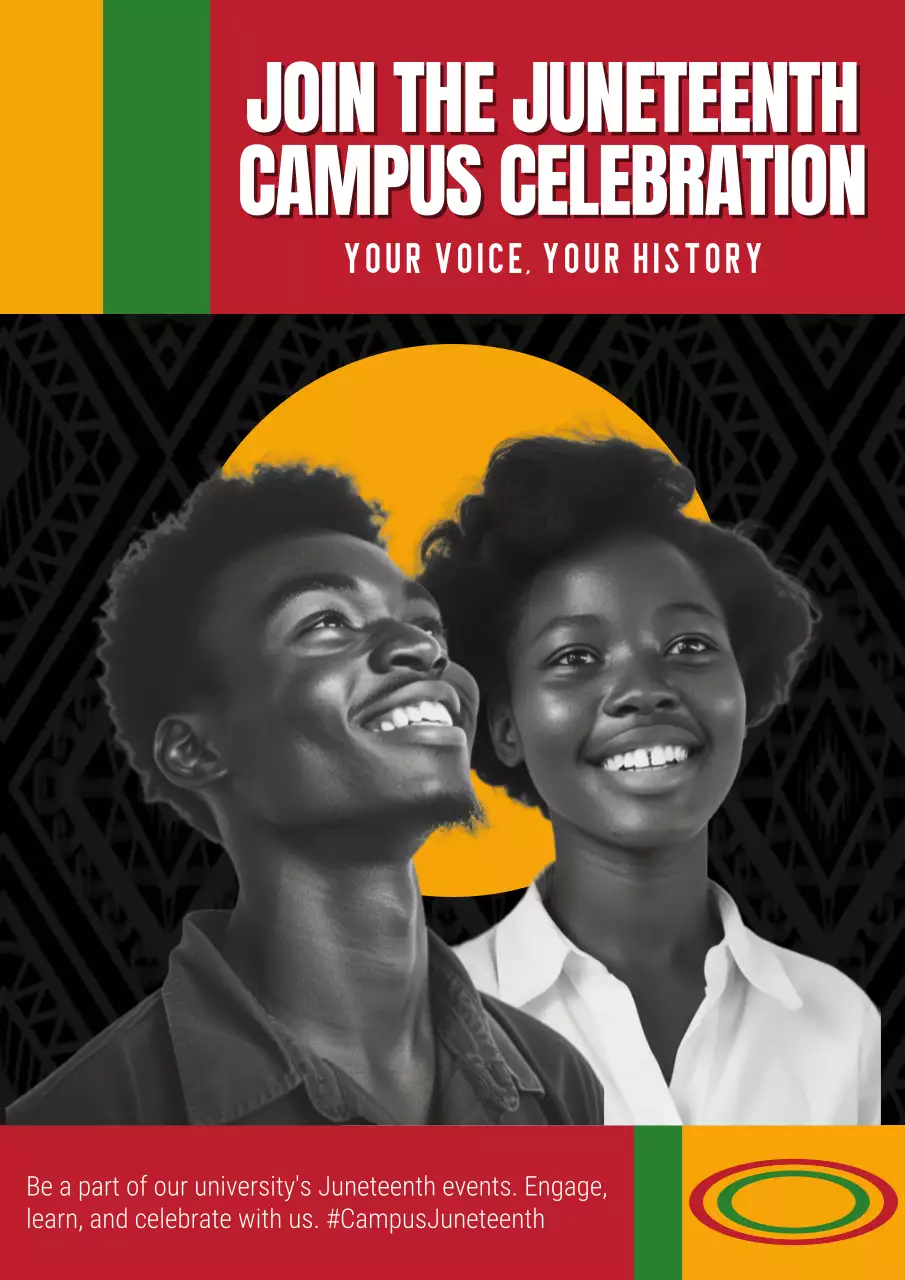 Red Cultural Juneteenth Event Poster