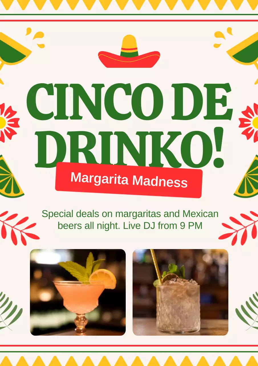 Green Traditional Drinks Promotion Poster