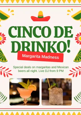 Green Traditional Drinks Promotion Poster