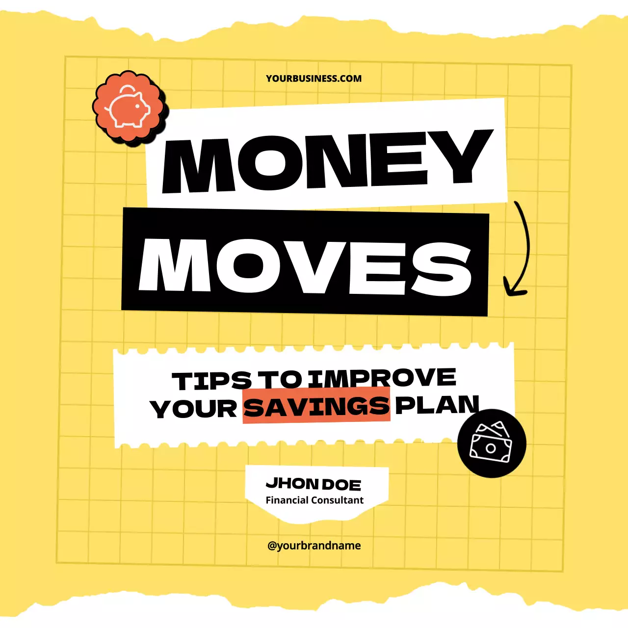 Yellow Bold Finance Promotion Social Media Post