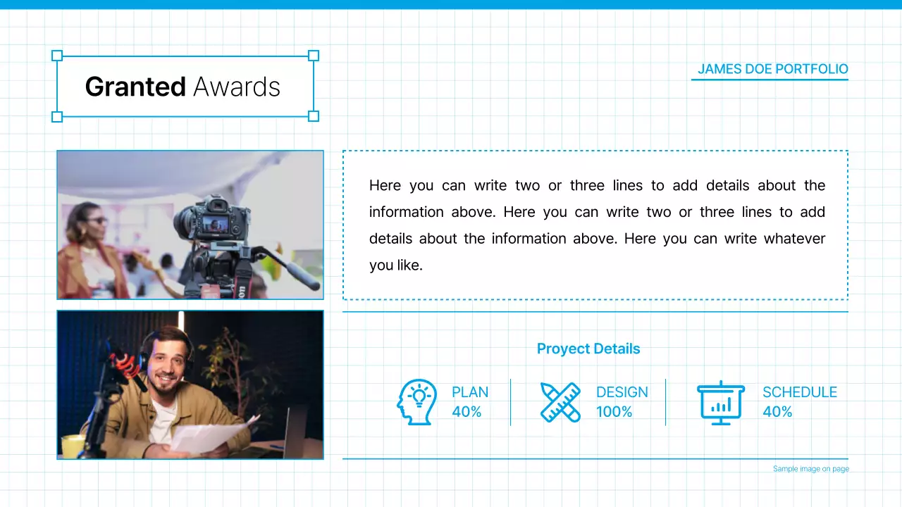 블루 모던 포트폴리오 이력서 프레젠테이션