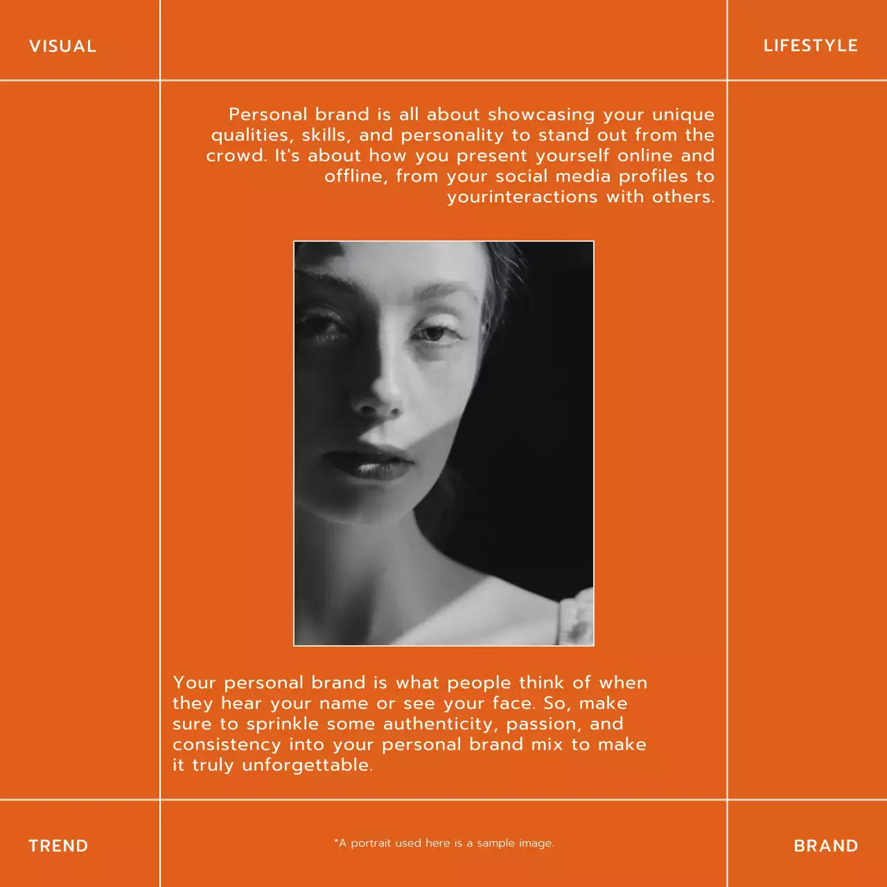 Orange Modern Branding Guide Social Media Post