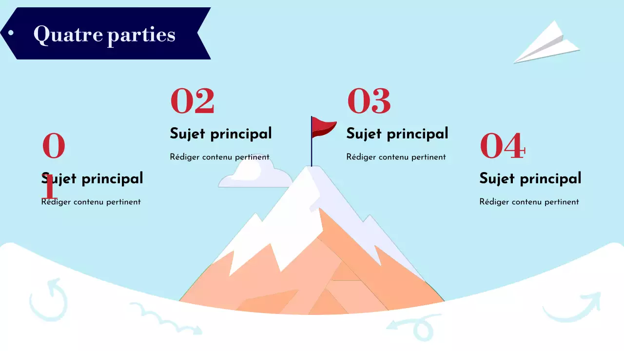 Planificateur de buts et d'objectifs à la mode bleu marine et bleu ciel