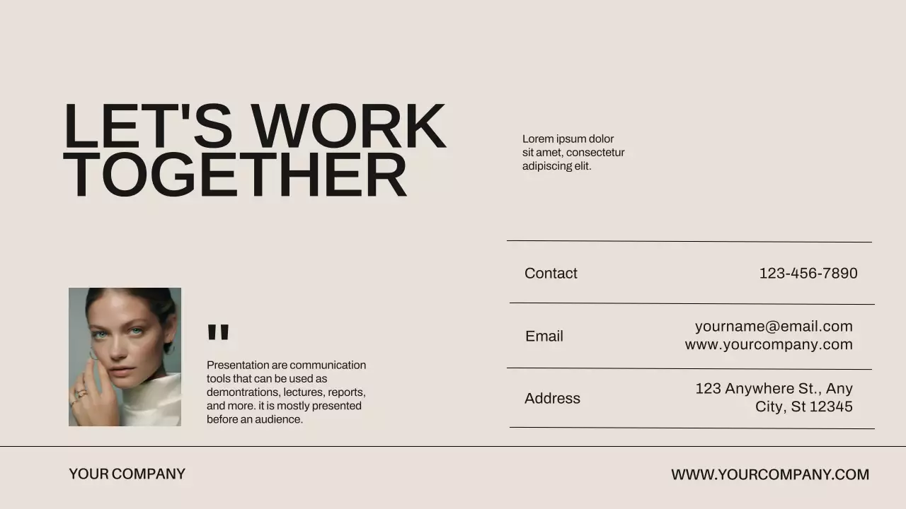 Beige Modern Portfolio Advertisement Presentation