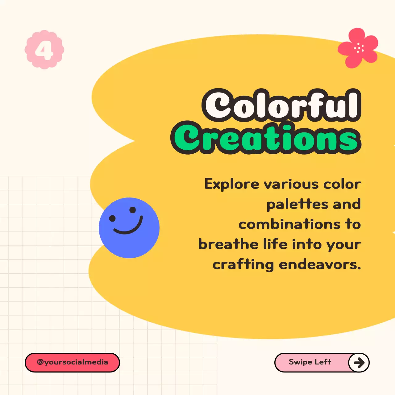 Pink Trendy Crafting Guide Social Media Post