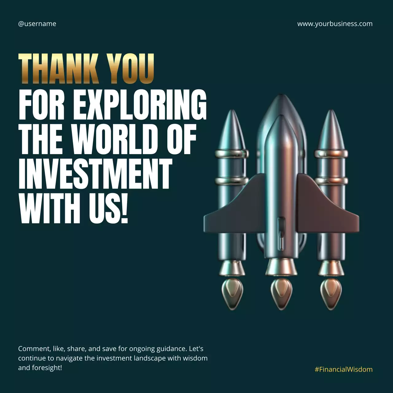 Green Modern Finance Promotion Social Media Post