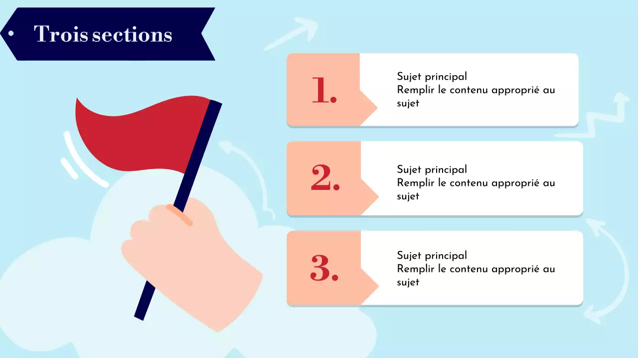 Planificateur de buts et d'objectifs à la mode bleu marine et bleu ciel