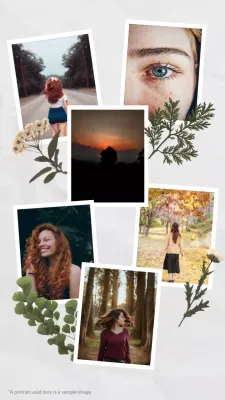 White Botanical Photo Layout Instagram Post