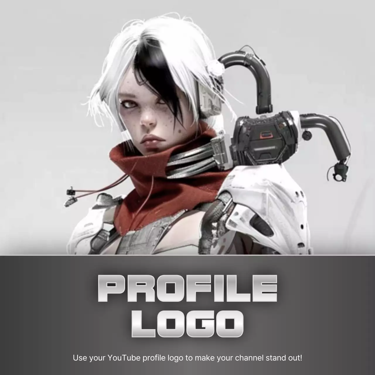 Grey Cyber Profile Logo YouTube Thumbnail