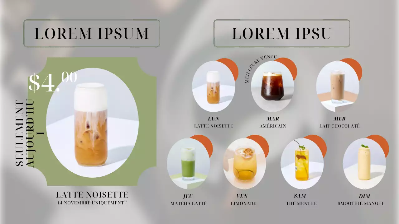 Planificateur publicitaire Vert et Orange Elegant Shop