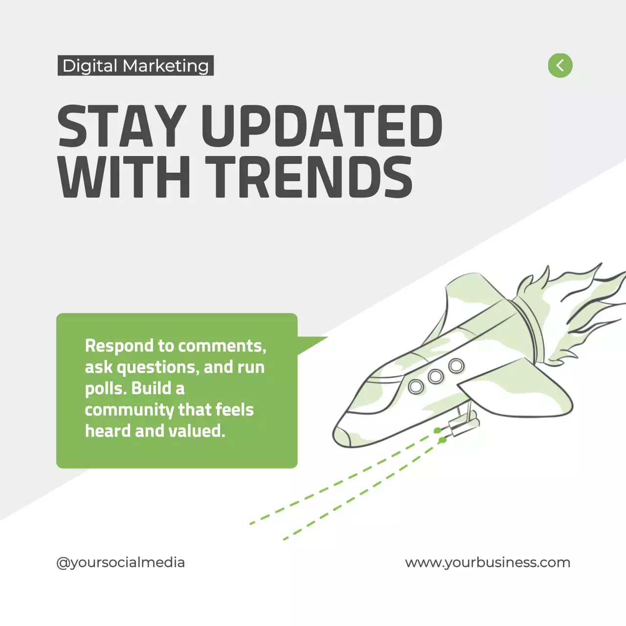 Green Modern Digital Marketing Guide Social Media Post