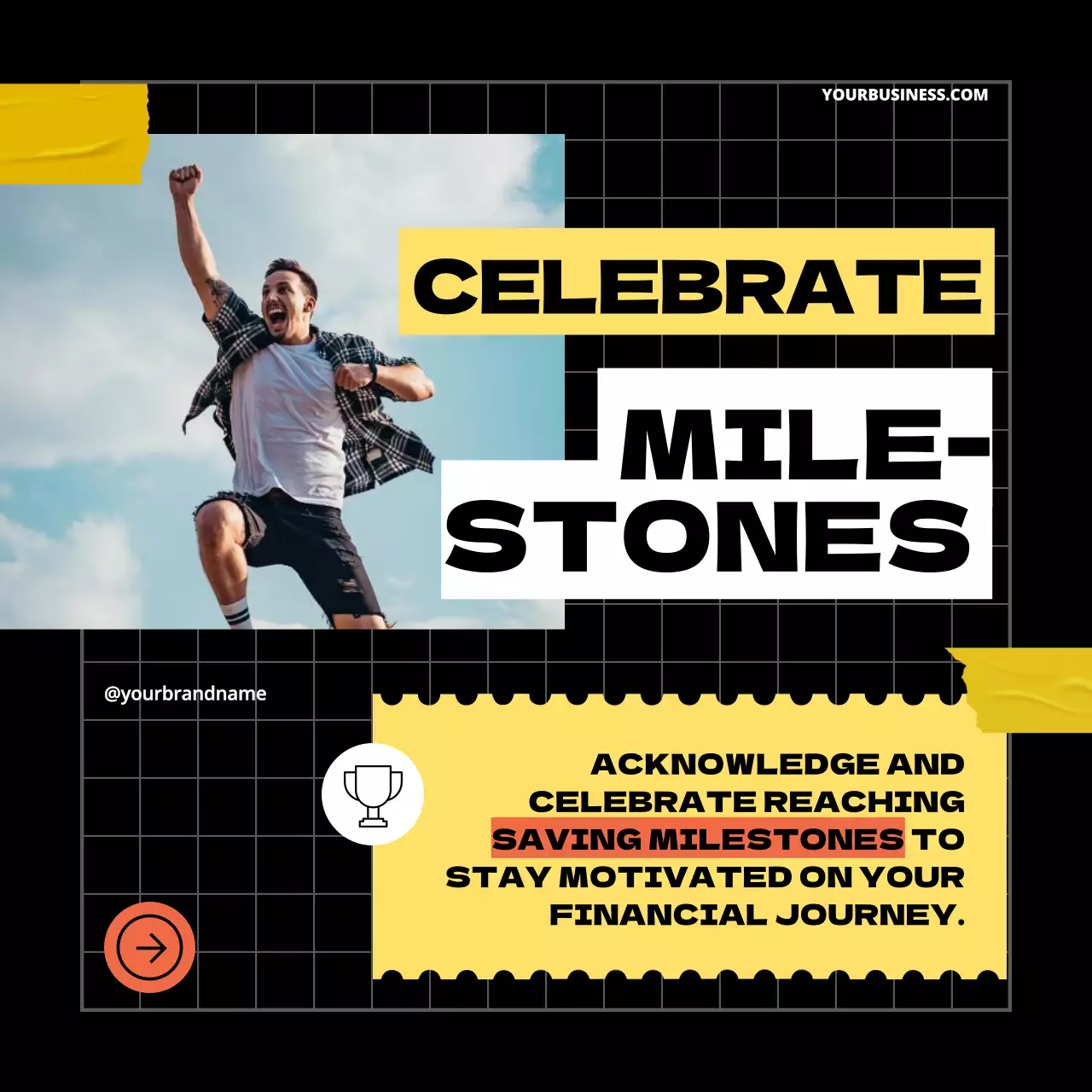 Yellow Bold Finance Promotion Social Media Post