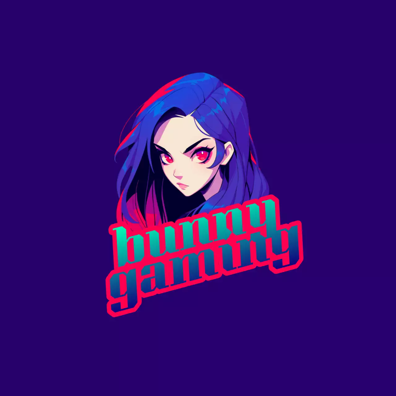 Purple Bold Gaming Logo YouTube Thumbnail