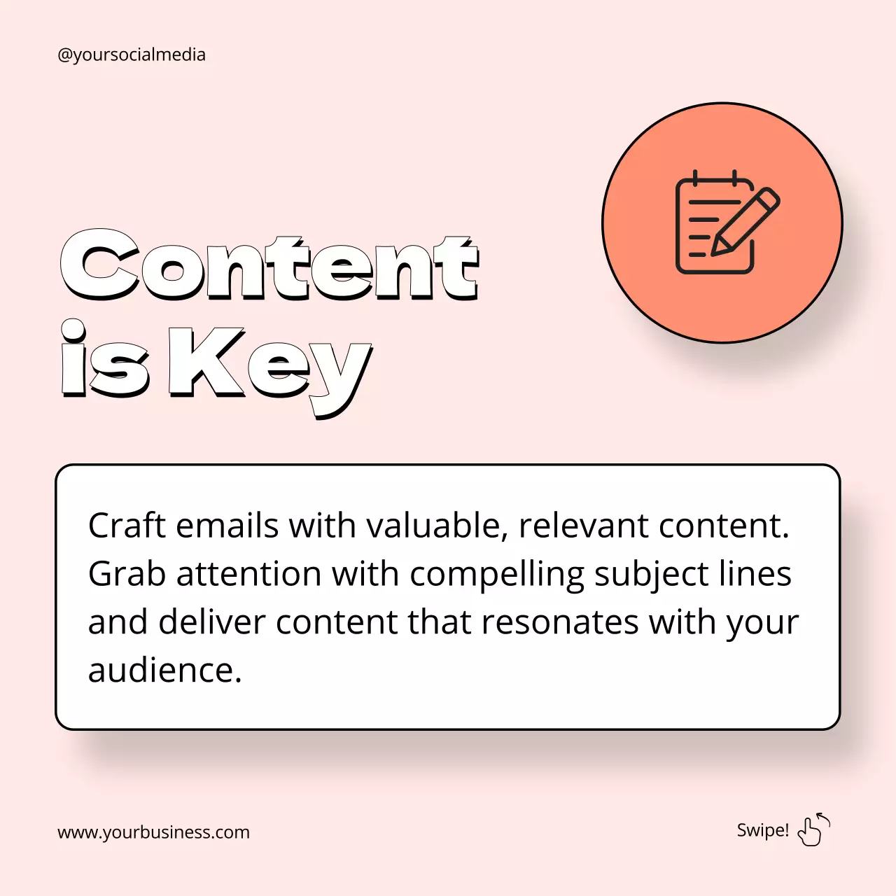 Coral Trendy Marketing Guide Social Media Post