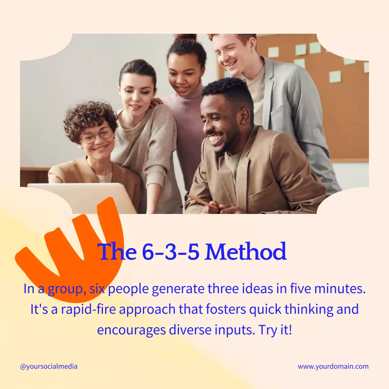 Beige Modern Brainstorming Guide Social Media Post