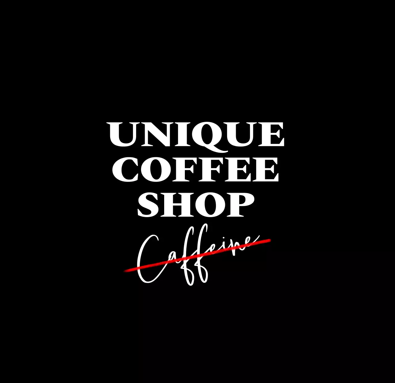 레터링 컨셉의 커피숍 홍보용
