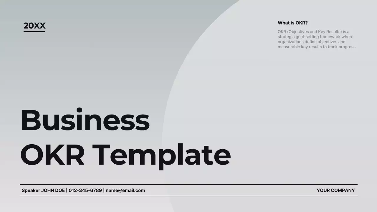 회색 모던 비즈니스 템플릿 프레젠테이션