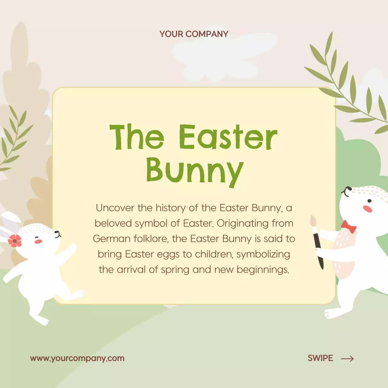 Beige Playful Easter Guide Social Media Post