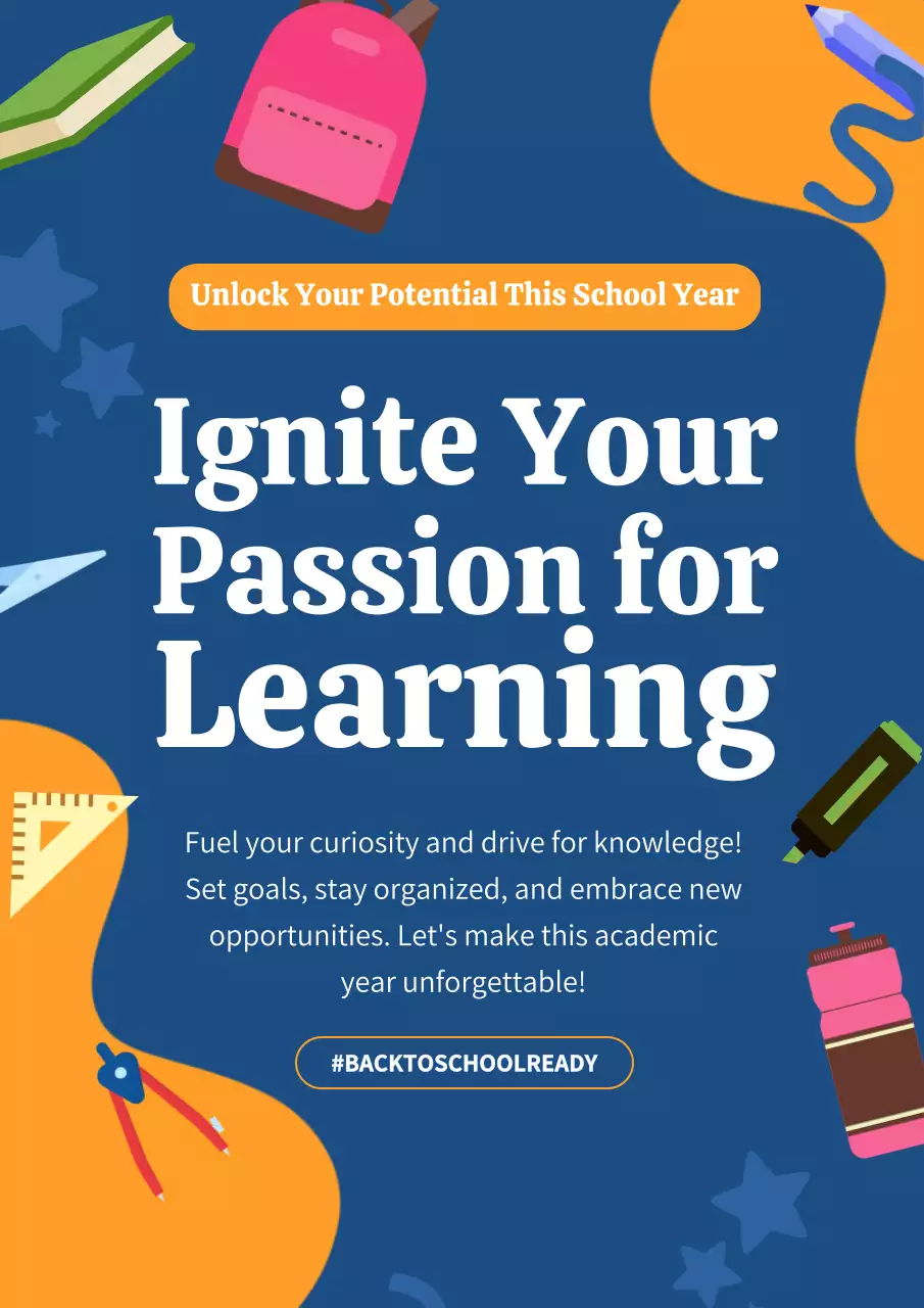 Blue Modern Education Promotion Poster