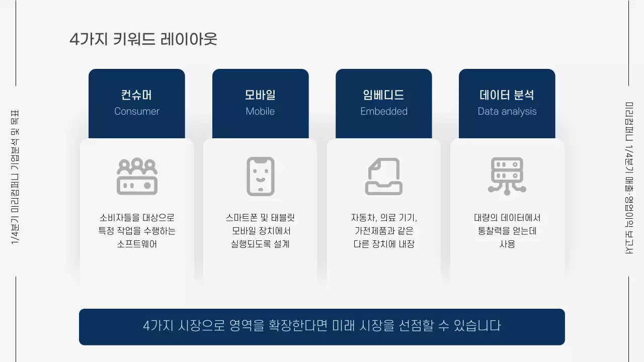 회색과 파랑의 모던한 비즈니스 보고서