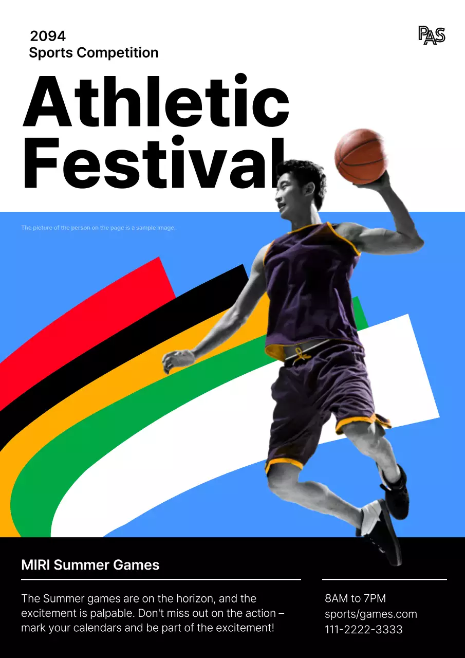 Rainbow Trendy Sports Promotion Poster