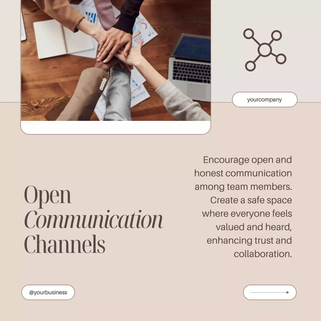 Beige Professional Teamwork Guide Social Media Post