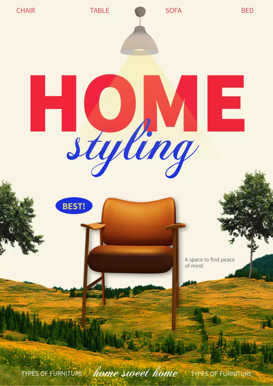 갈색의 모던한 인테리어 스타일링 홍보