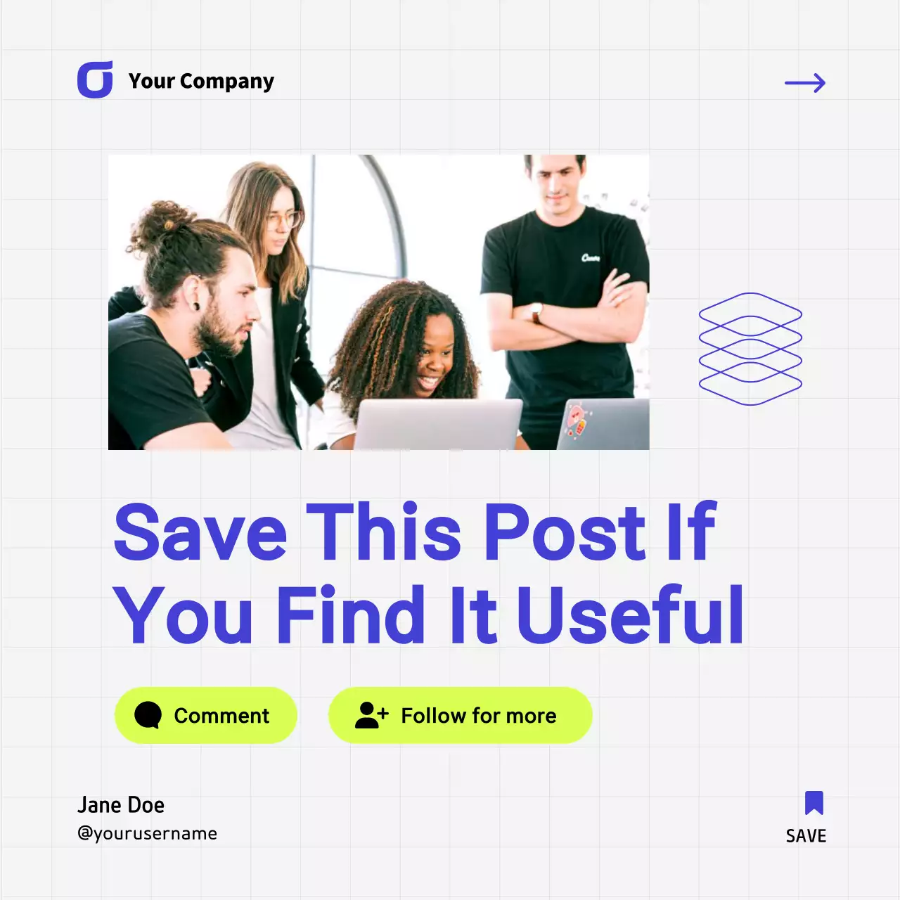 Blue Modern Sales Guide Social Media Post