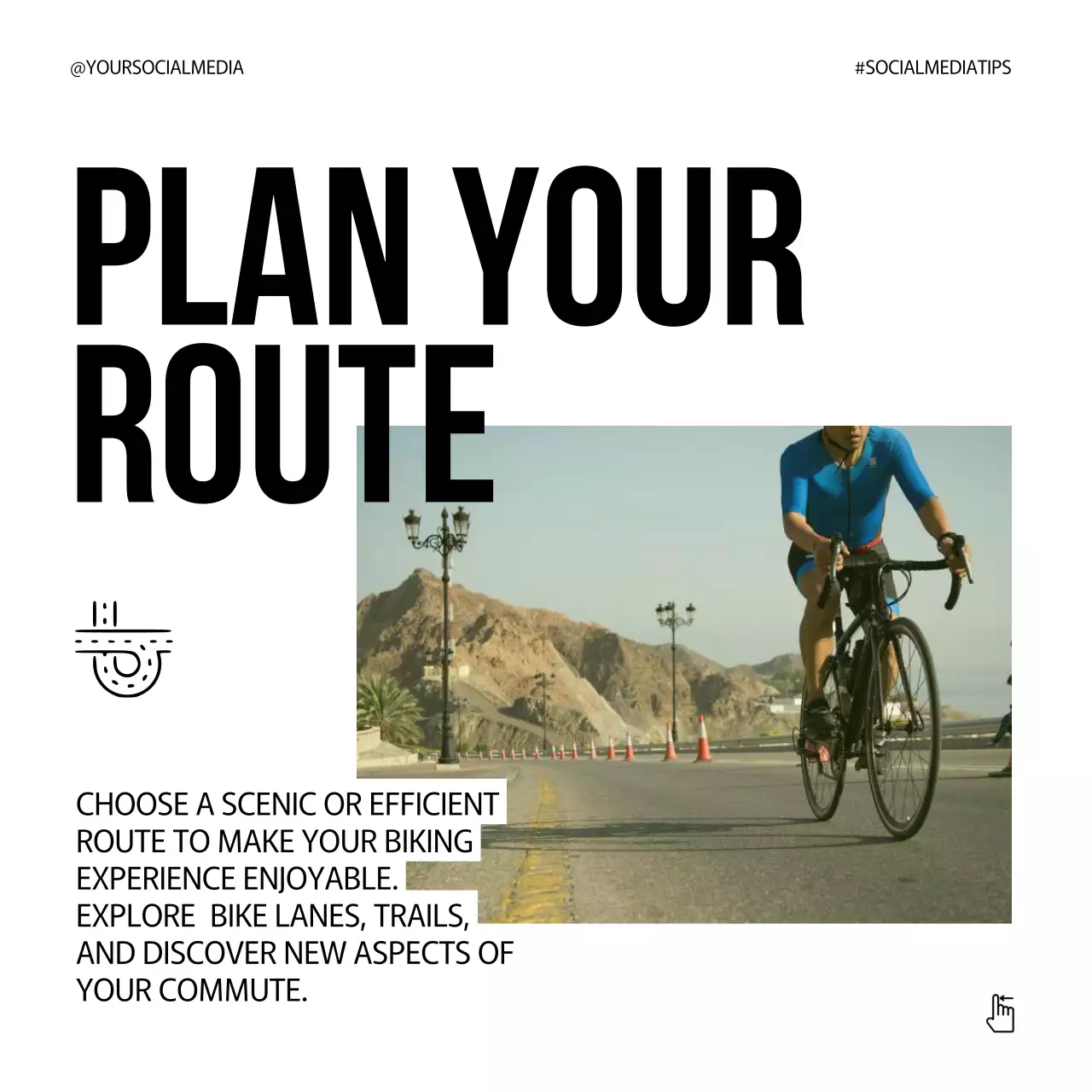 Grey Modern Bike Promotion Social Media Post