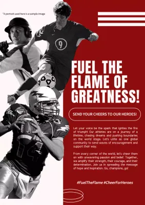 Red Bold Sports Promotion Poster