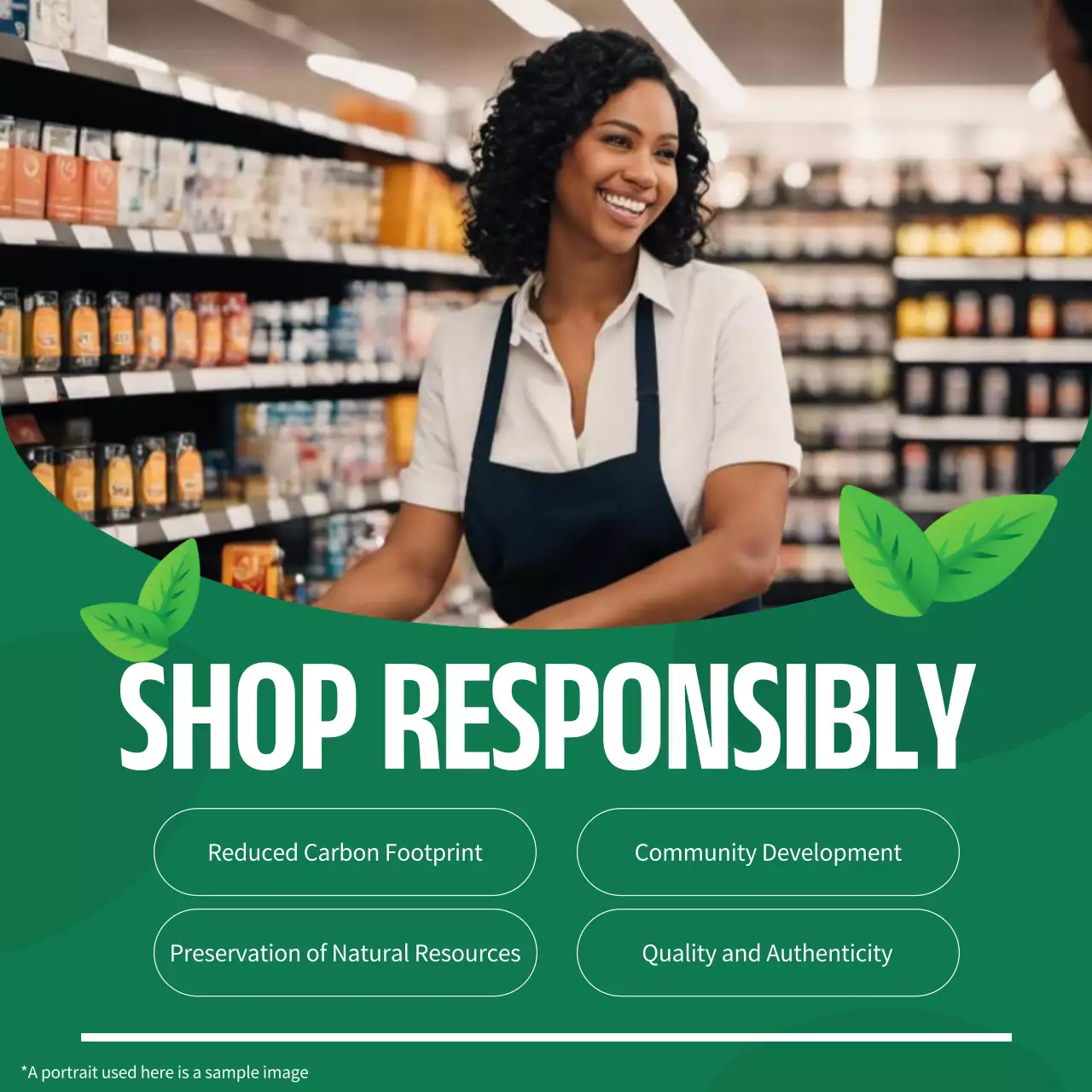 Green Minimal Earth Day Announcement Social Media Post