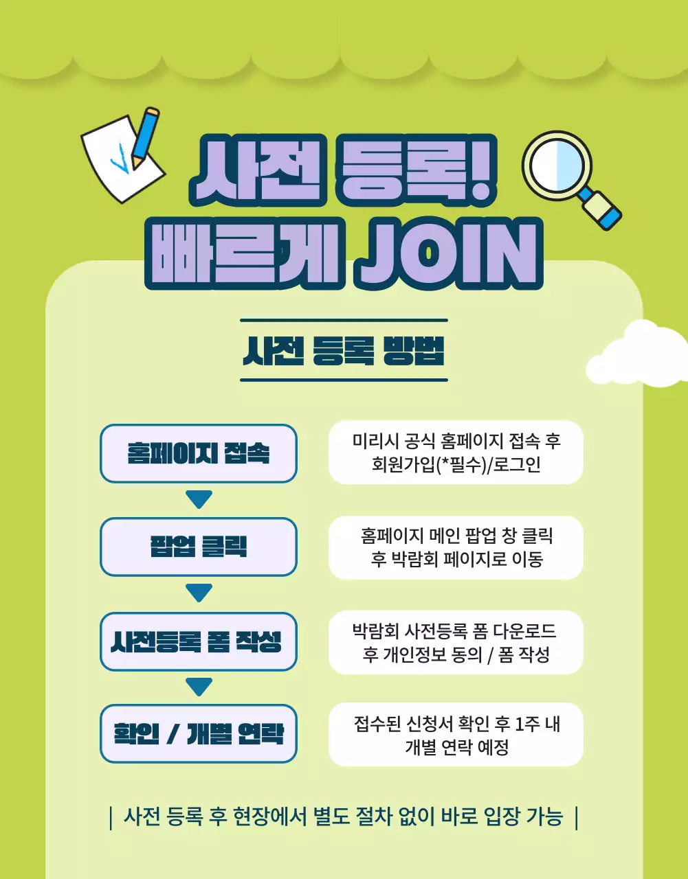 파랑과 노랑의 청소년 진로 박람회 홍보