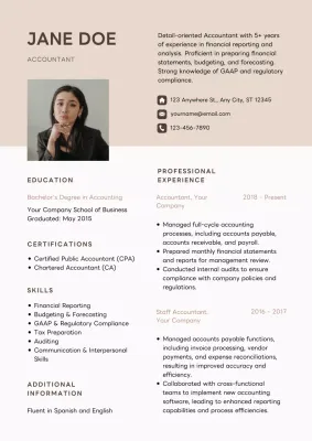 Beige Minimal Resume Document