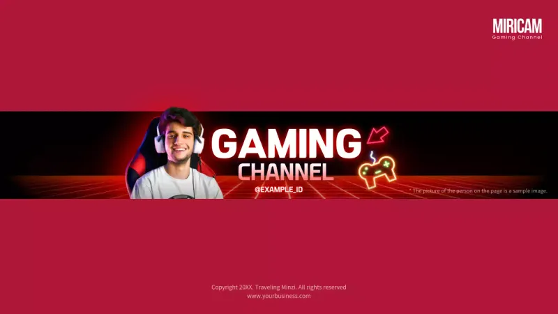 Iklan Saluran Gaming Red Trendy di YouTube Gambar Mini