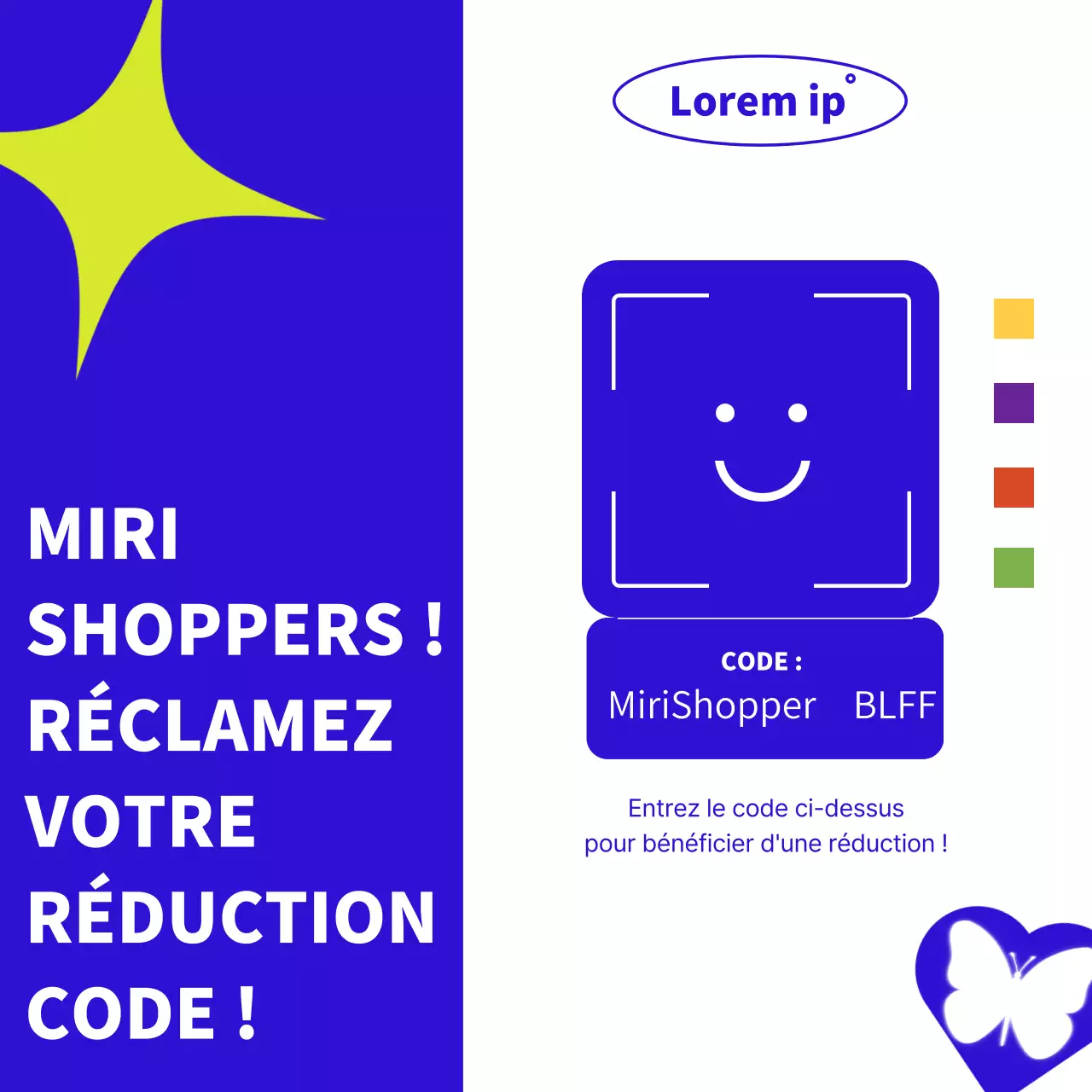 Bleu et blanc Publicité pour les offres du vendredi noir à la mode