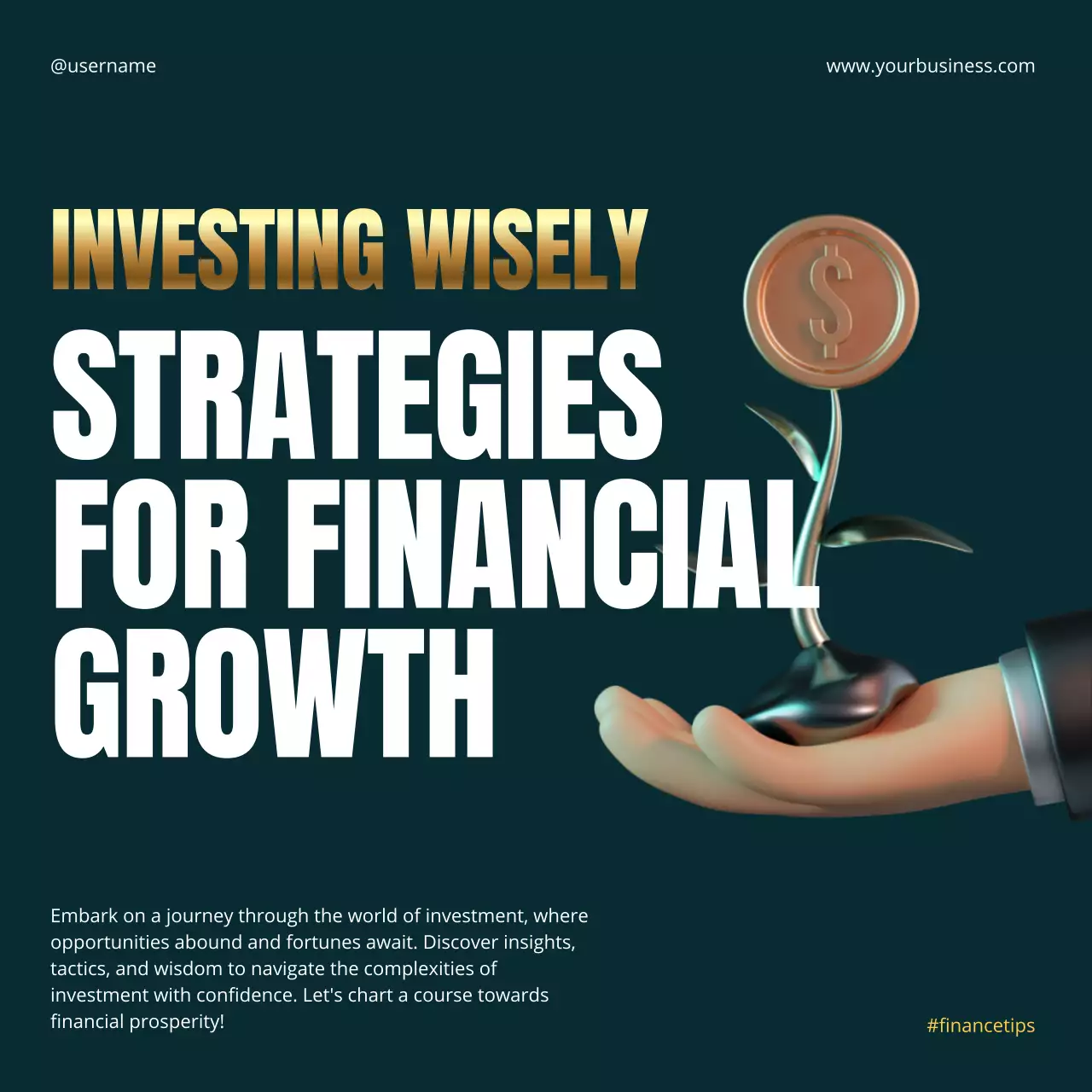 Green Modern Finance Promotion Social Media Post