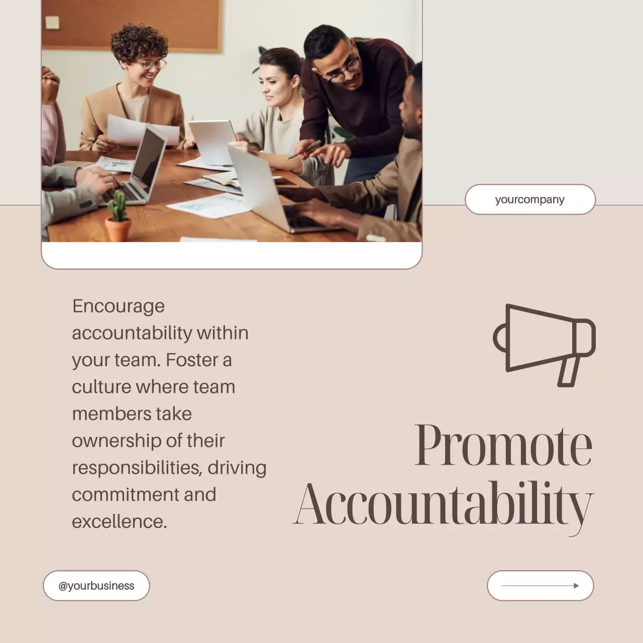 Beige Professional Teamwork Guide Social Media Post