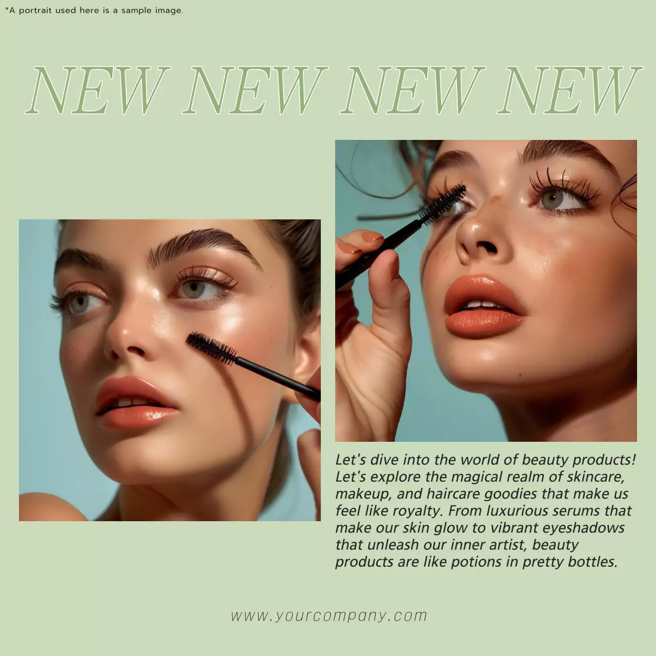 Green Aesthetic Beauty Promotion Social Media Post