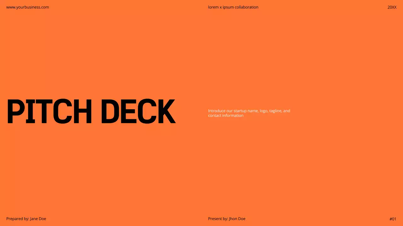 Orange Modern Business Pitch Presentation