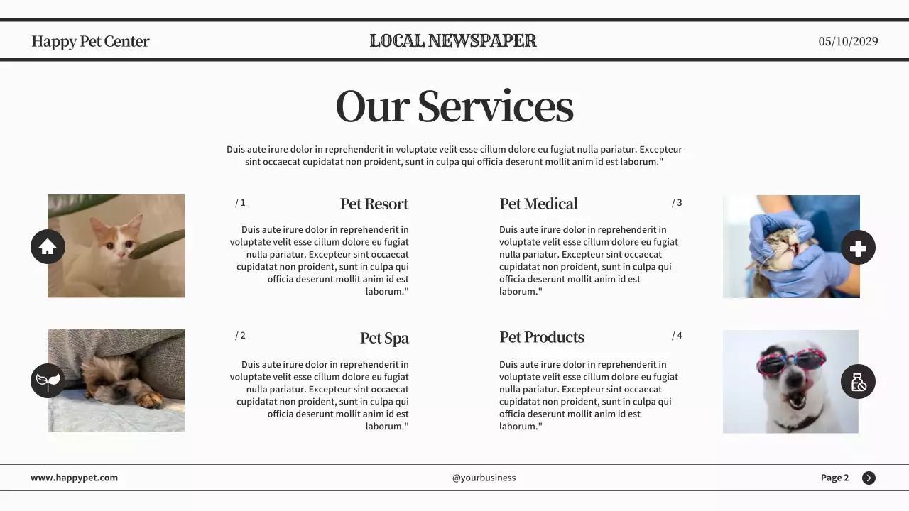 Black Classic Pet News Announcement Presentation