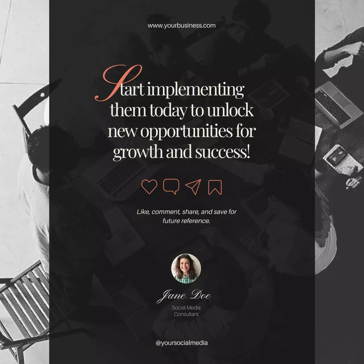 Black Elegant Brand Guide Social Media Post