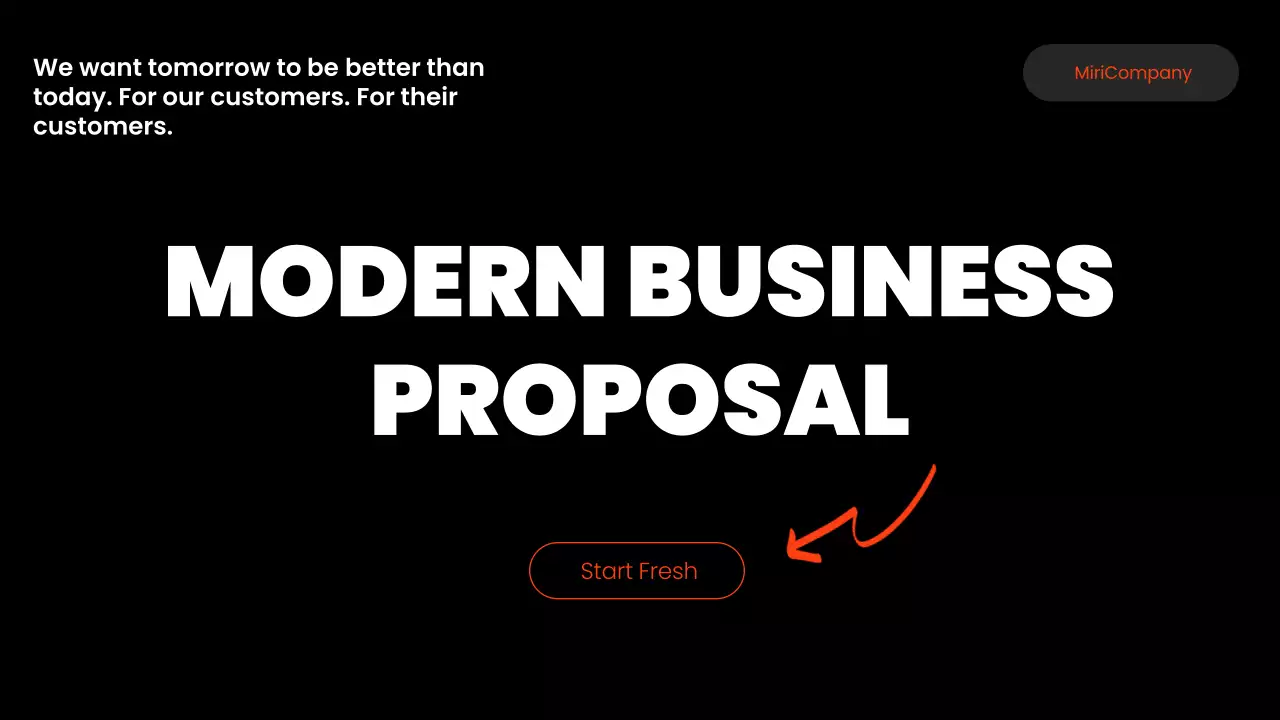 Black Modern Business Proposal Pitch Presentation