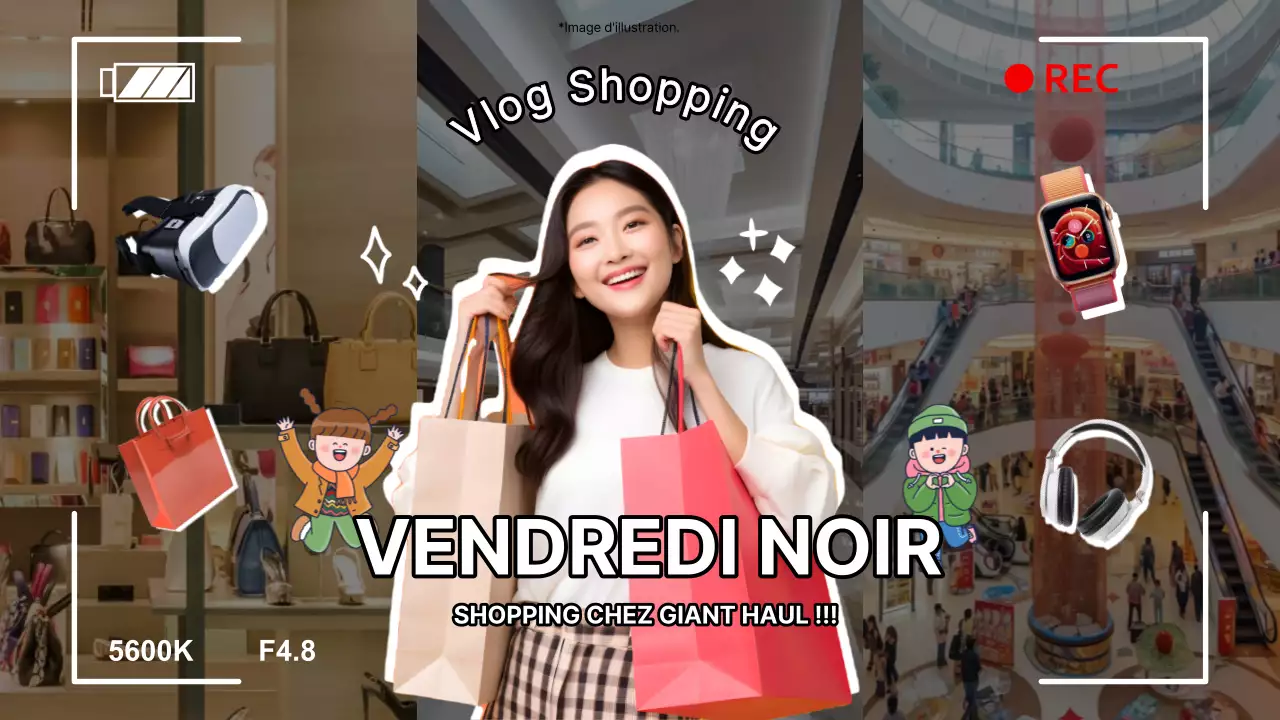 Publicité pour les courses en blanc et rouge