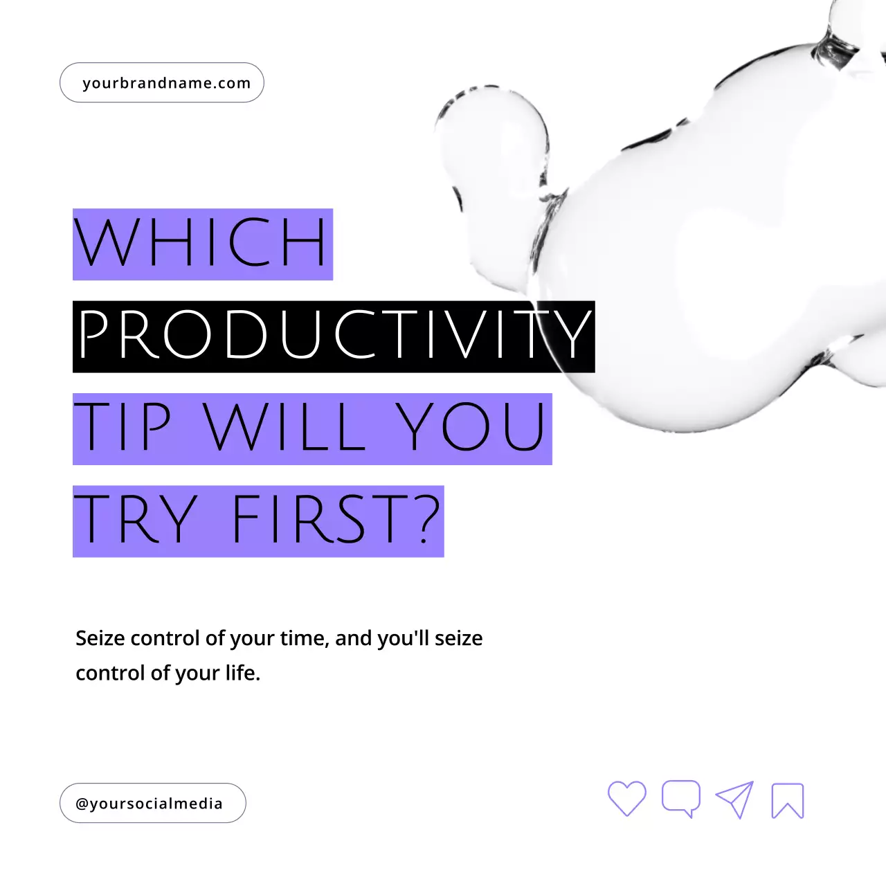 White Modern Productivity Guide Social Media Post